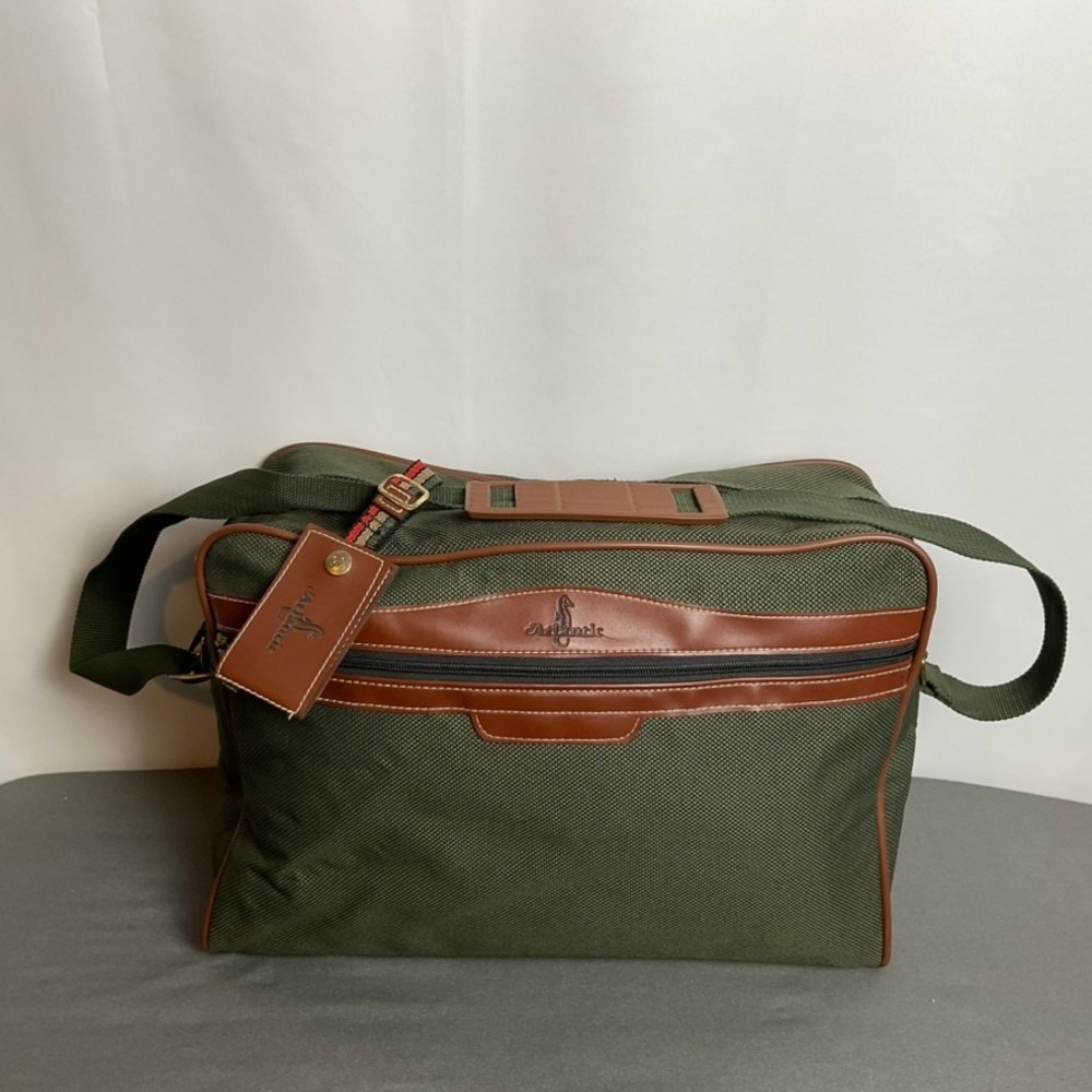 Atlantic Vintage Duffel Bag Green Weekender Travel Carry On Utility Grandpacore